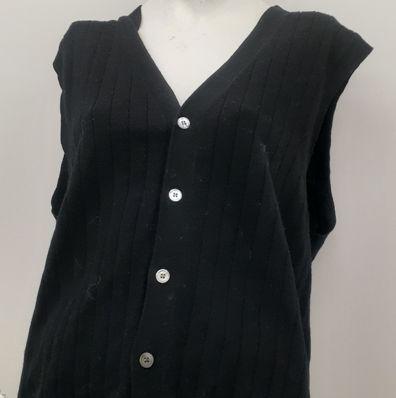CLUB Room Charter Club Lambswool Vest black sz M L - Picture 4 of 12